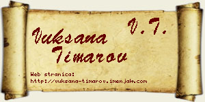 Vuksana Timarov vizit kartica